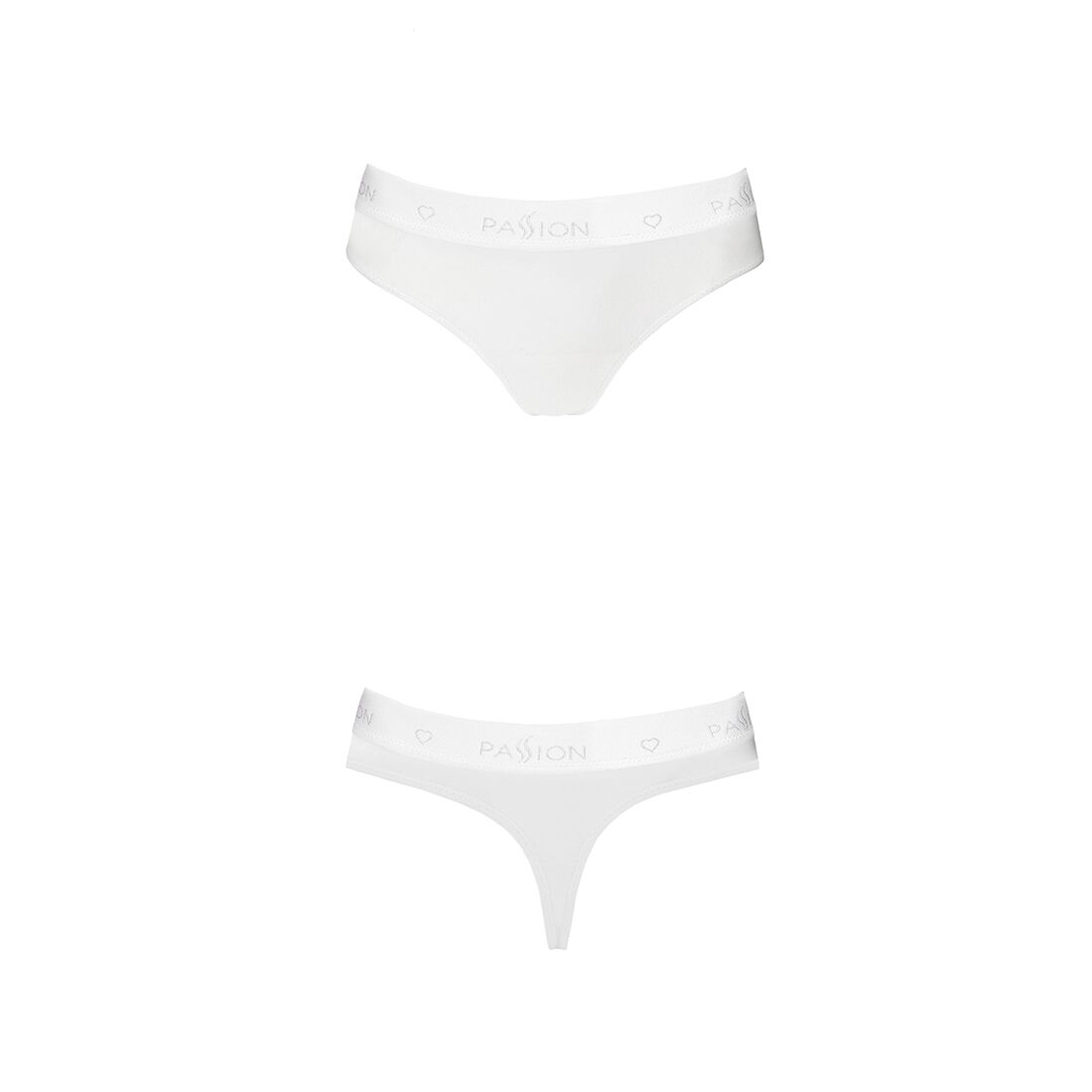 Трусики-бразиліана з бавовни Passion PS005 PANTIES XL, white - Зображення 5