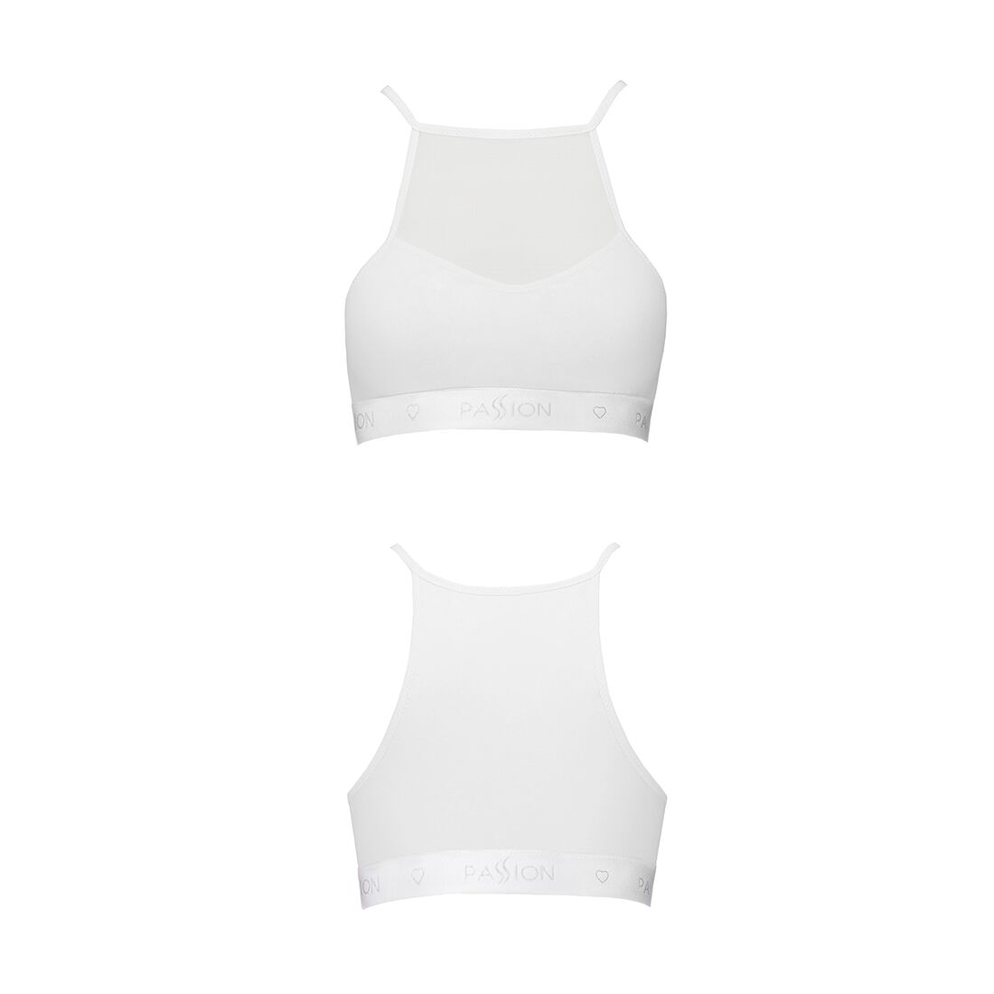 Спортивний топ з прозорою вставкою Passion PS006 TOP L, white - Зображення 4