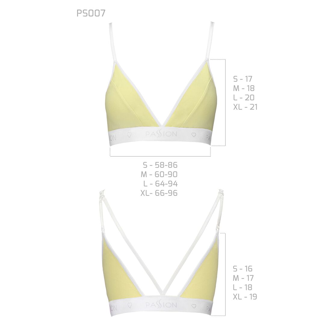 Спортивний топ з подвійними бретелями Passion PS007 TOP L, yellow - Зображення 5