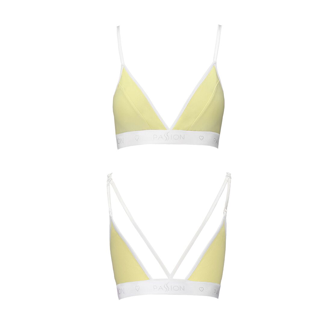 Спортивний топ з подвійними бретелями Passion PS007 TOP L, yellow - Зображення 4