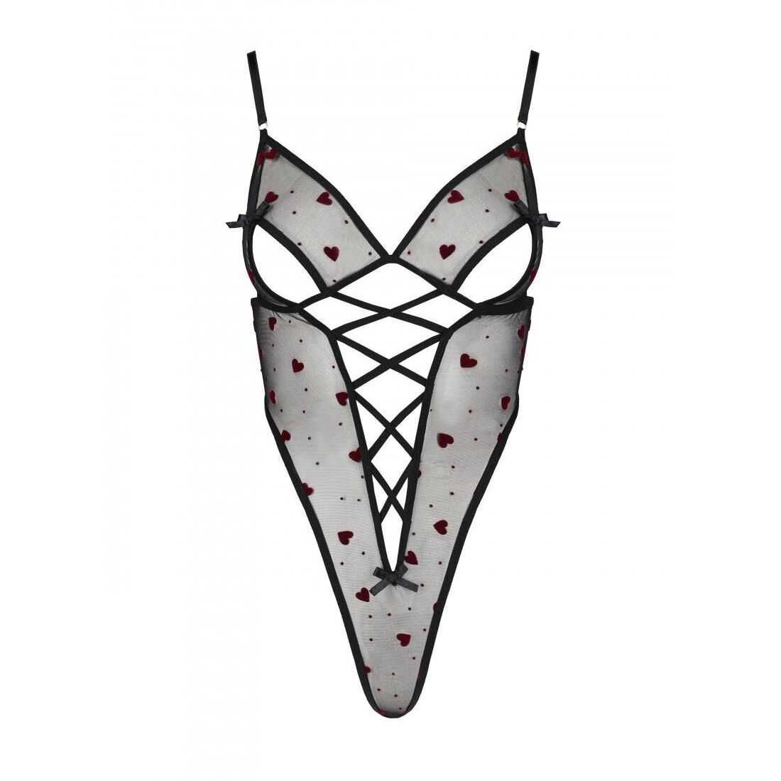 Еротичний боді з малюнком Passion LOVELIA BODY S/M, black - Зображення 5