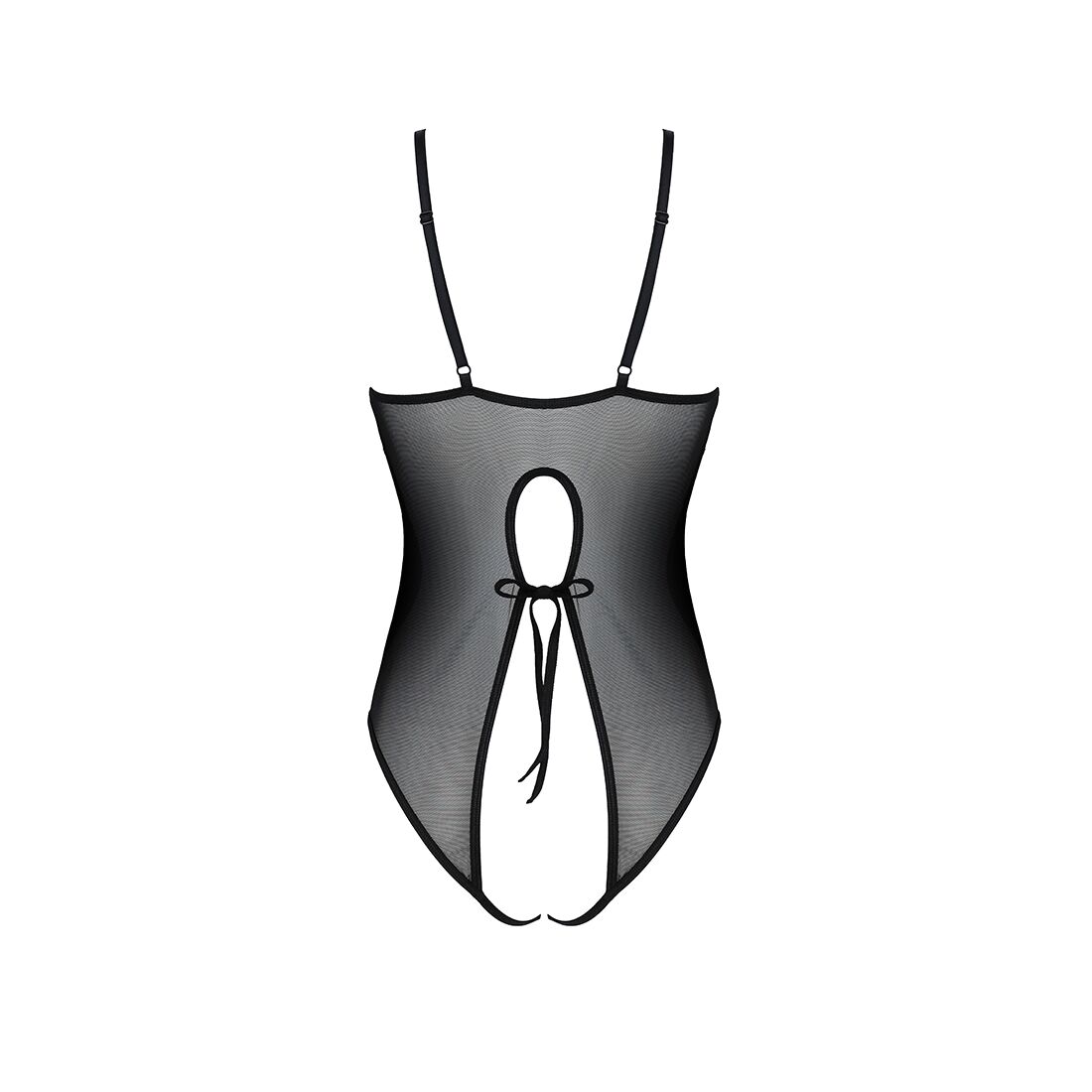 Боді з ажурним декором та відкритим кроком Passion URSULA BODY XXL/XXXL, black - Зображення 4