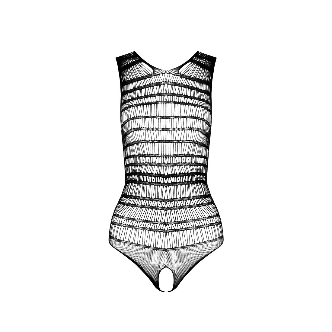 Бодістокінг з доступом Passion BS086 black, вертикальна сітка, виріз на спинці - Зображення 5