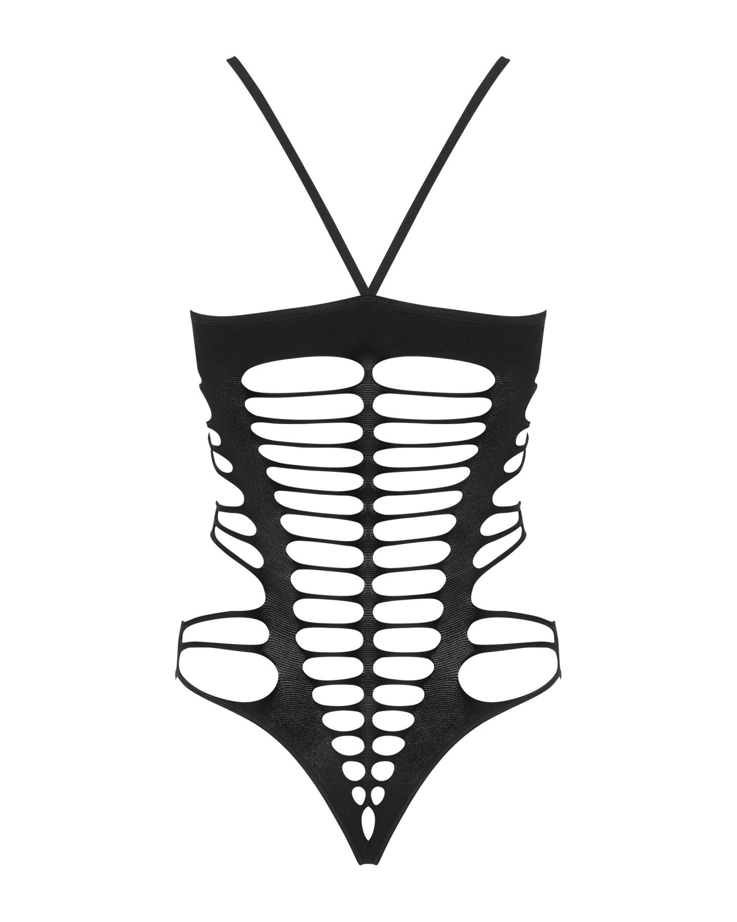 Бодістокінг із поперечними вирізами Obsessive B122 teddy S/M/L, чорний - Зображення 6