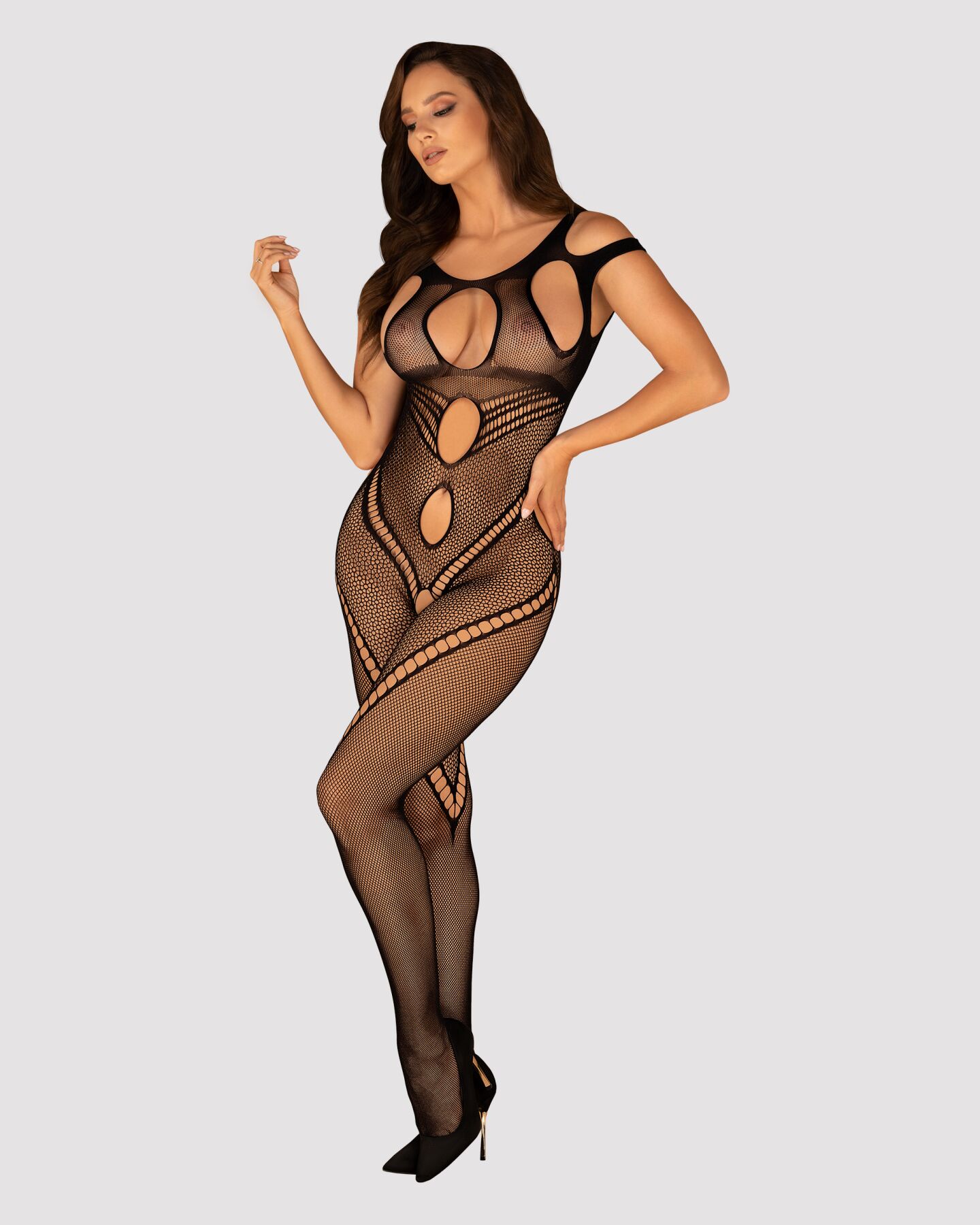 Бодістокінг Obsessive Bodystocking G322 S/M/L, фантасмагорично-силуетний крій - Зображення 3