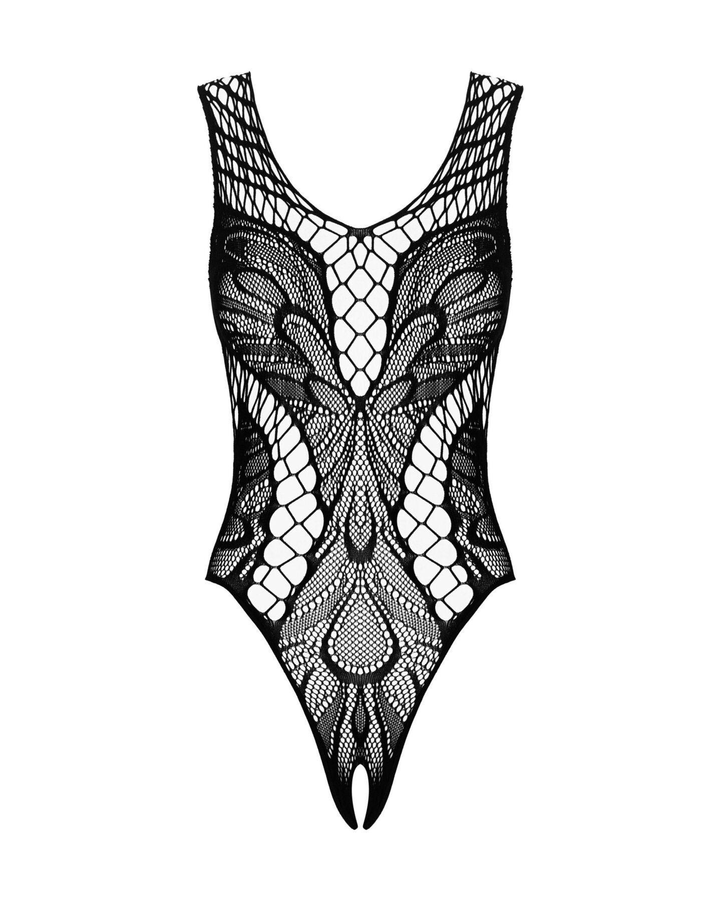 Бодістокінг з вирізами Obsessive B138 teddy S/M/L, black, з доступом - Зображення 5