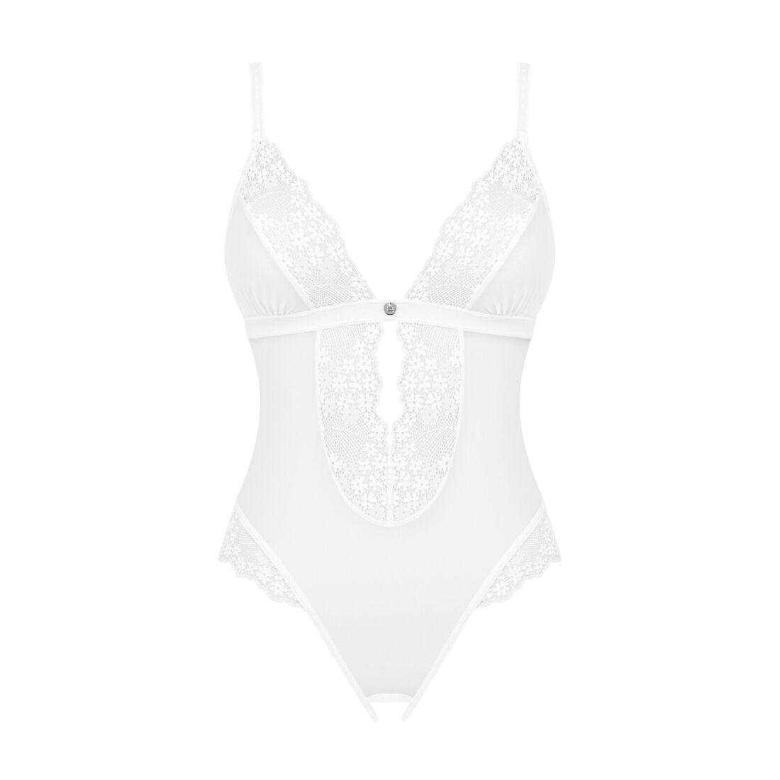 Еротичне напівпрозоре боді Obsessive Heavenlly crotchless teddy XL/2XL, з доступом - Зображення 3