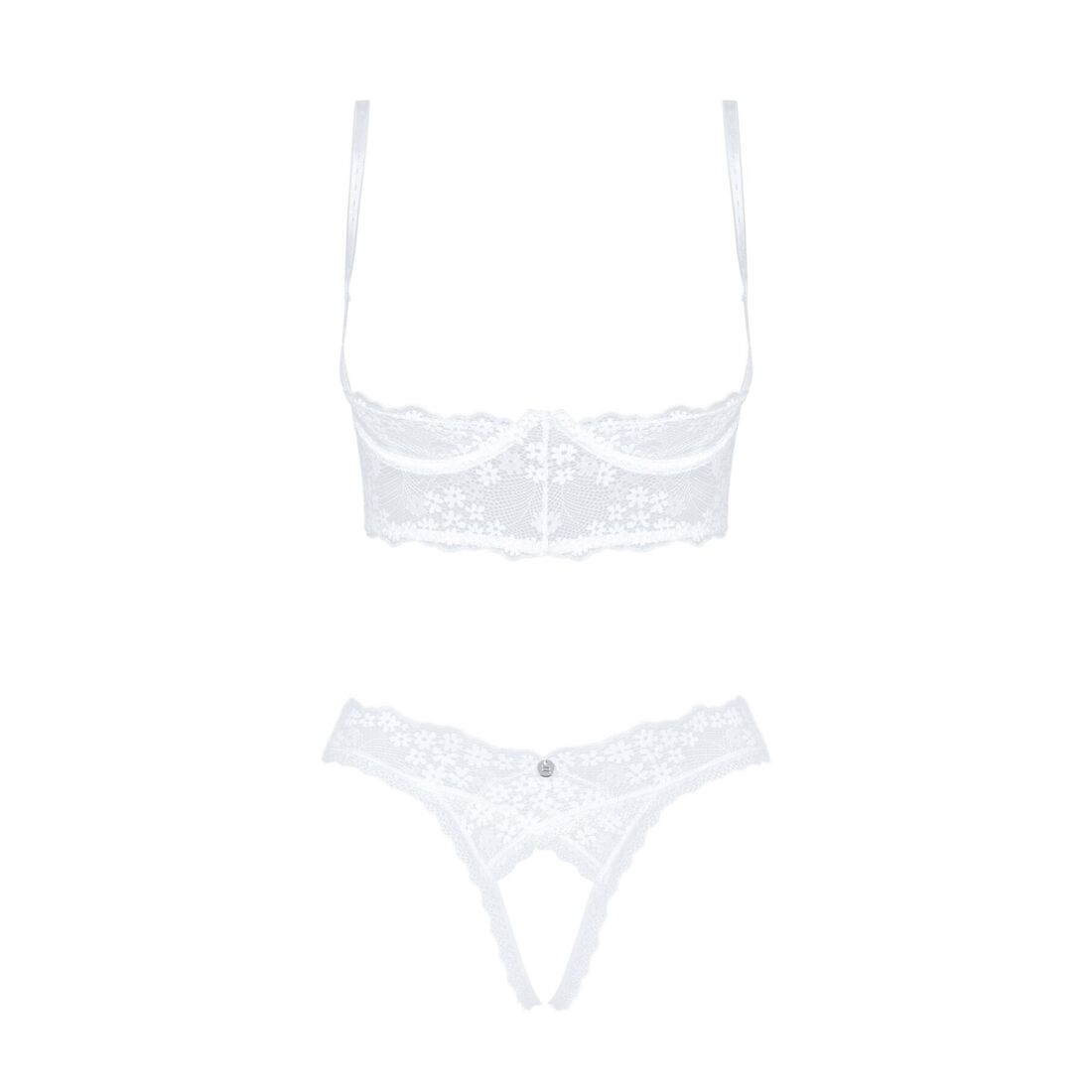 Еротичний комплект Obsessive Heavenlly 2-pcs cupless set M/L, відкриті груди, з доступом - Зображення 3