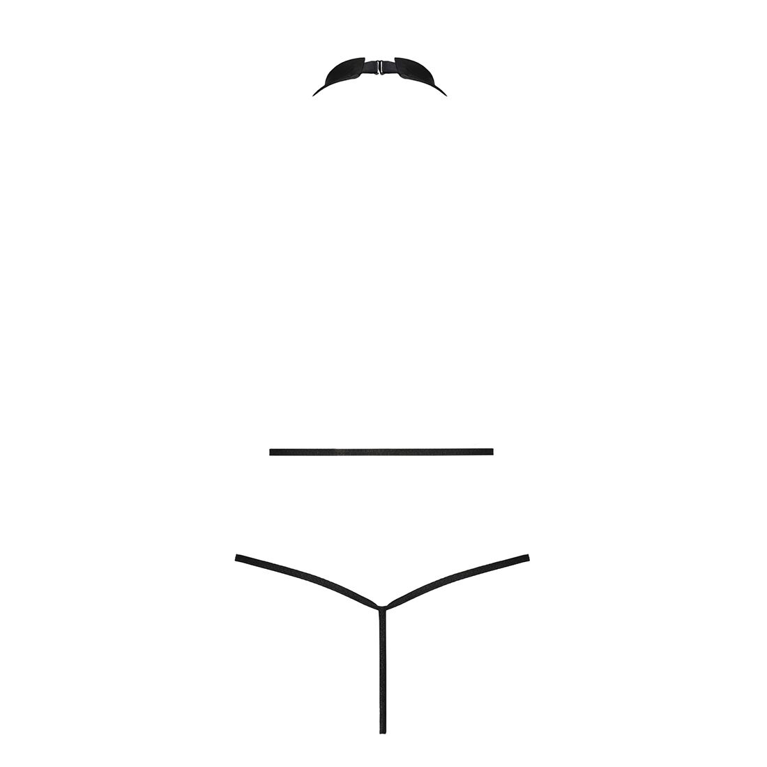 Боді-халтер з екошкіри Passion JANNIES BODY L/XL black - Зображення 4