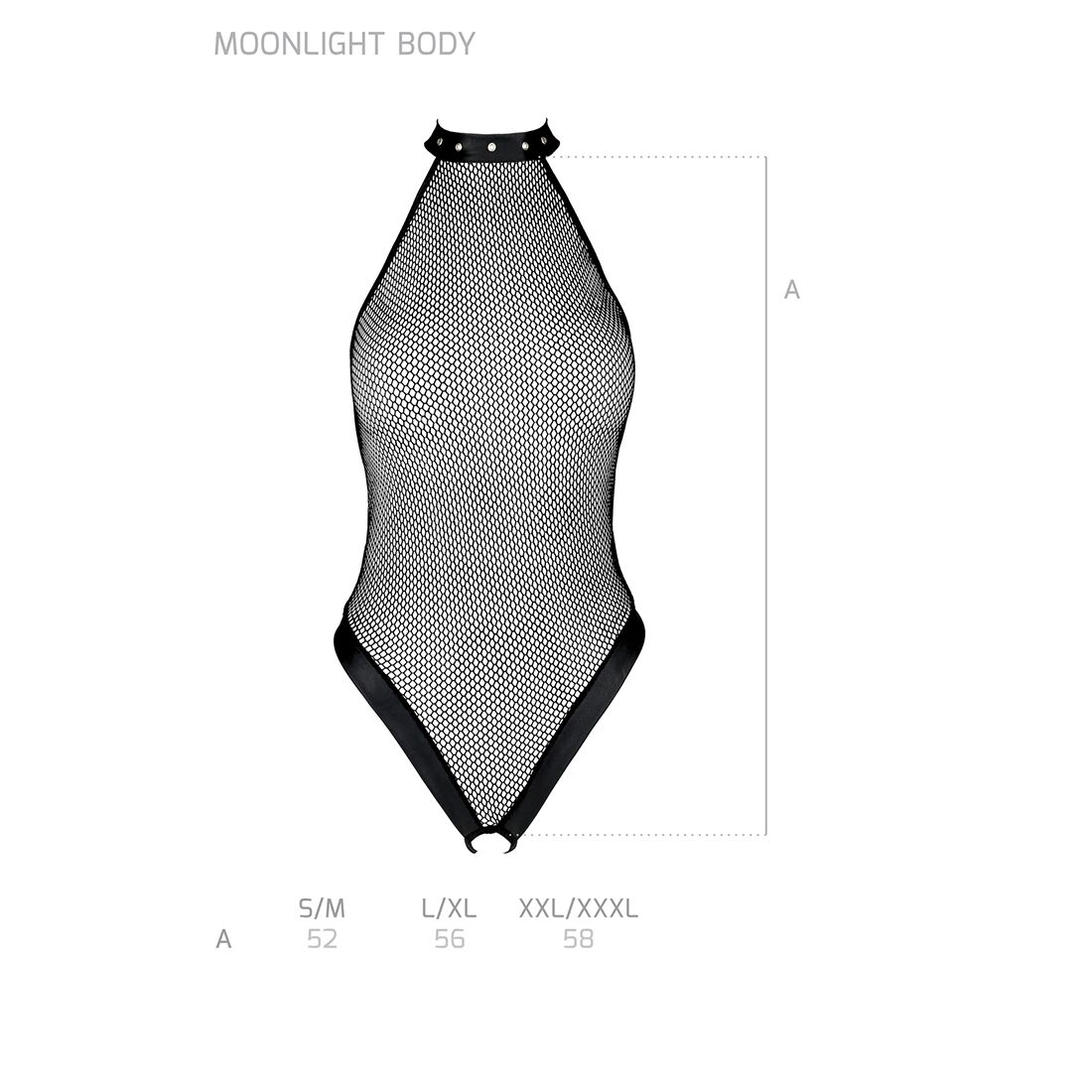 Боді-халтер з відкритим доступом Passion MOONLIGHT BODY S/M black - Зображення 5