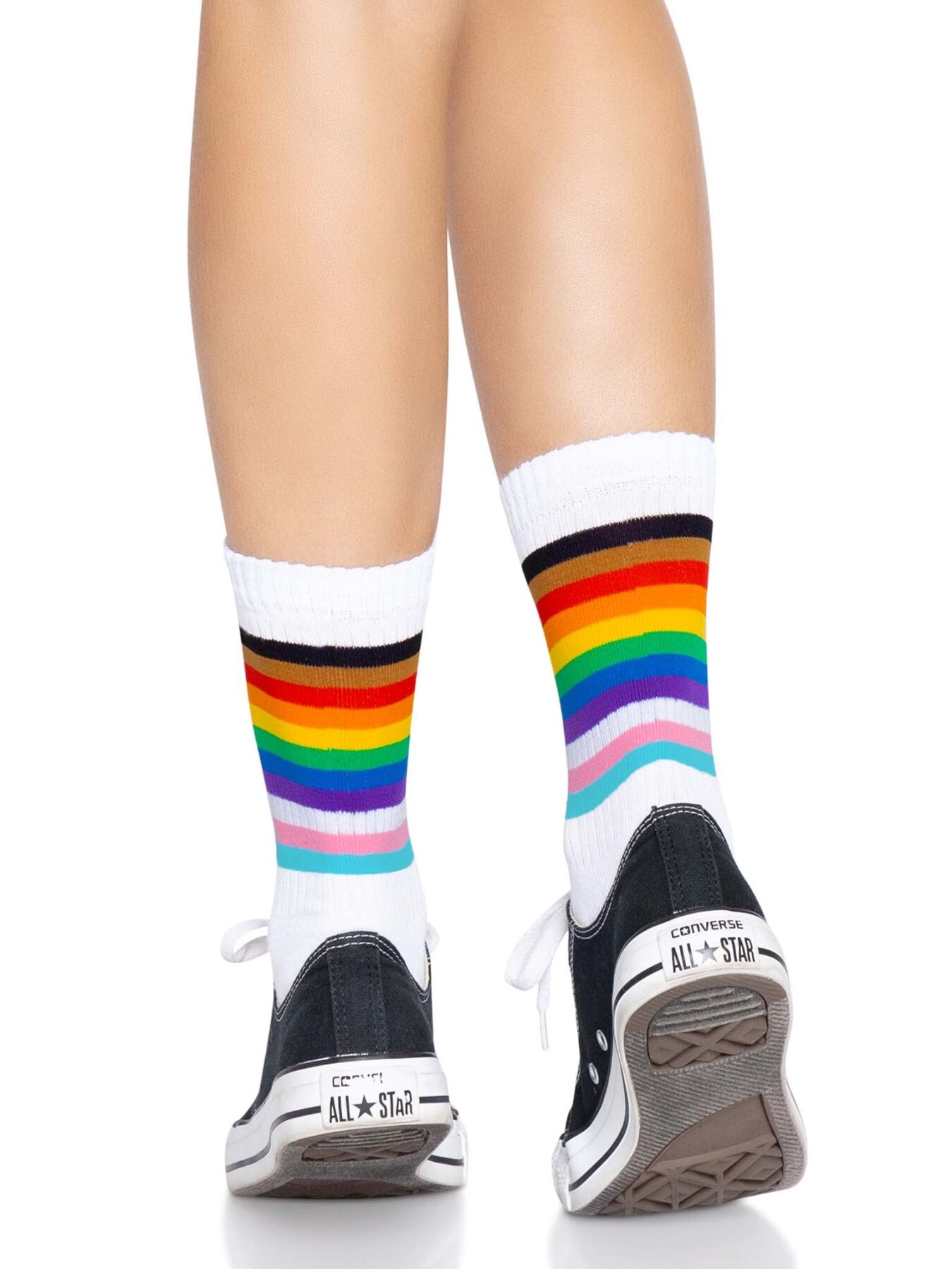 Шкарпетки жіночі в смужку Leg Avenue Pride crew socks Rainbow, 37–43 розмір - Зображення 4