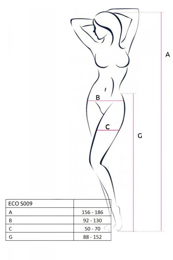 Еротичні колготки-бодістокінг Passion ECO S009 red - Зображення 5