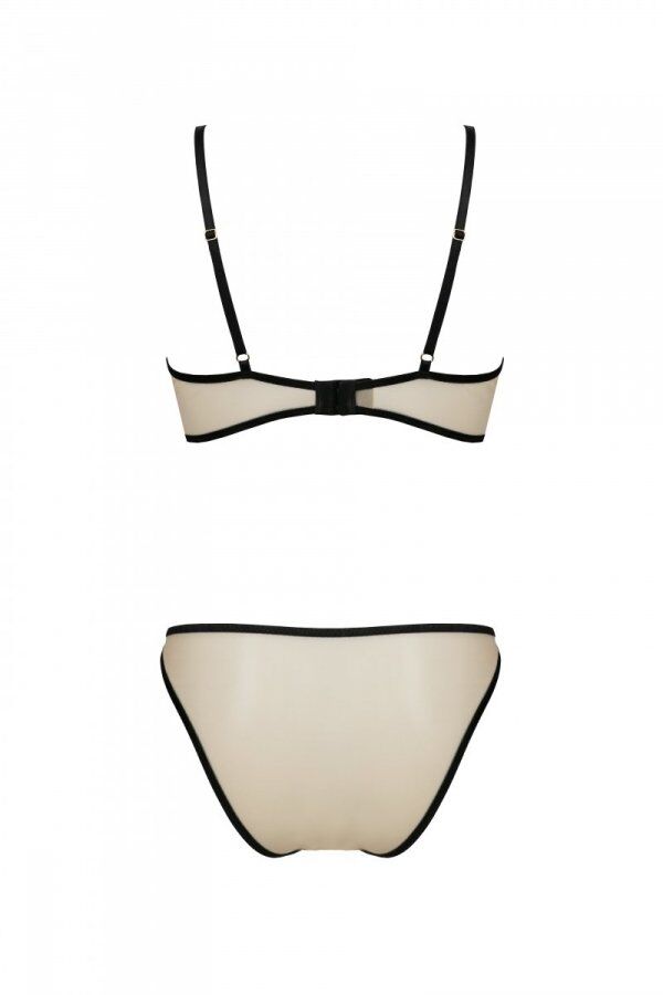 Комплект Passion LORINA SET, S/M, beige, бюстгальтер та трусики - Зображення 4
