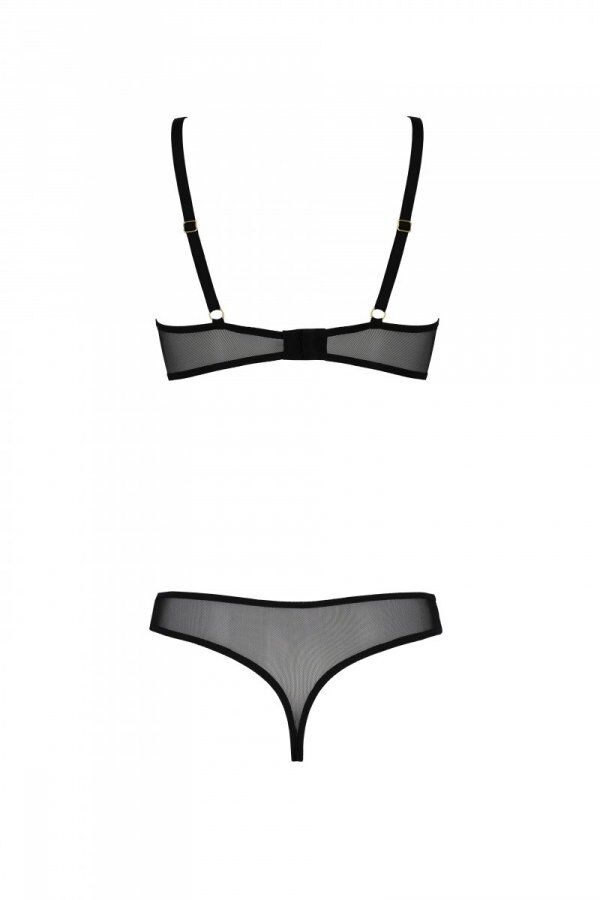 Еротичне боді Passion MARINA BODY, L/XL, black, з відкритими чашками - Зображення 4