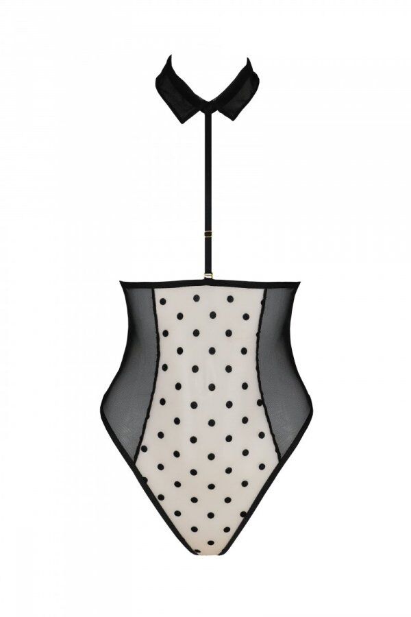 Еротичне боді Passion TRISHA BODY, L/XL, beige, з відкритими чашками - Зображення 3