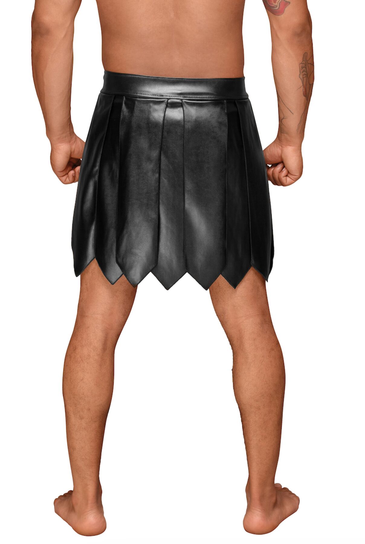 Чоловіча спідниця гладіатора Noir Handmade H053 Eco leather men's gladiator skirt, S, екошкіра - Зображення 3
