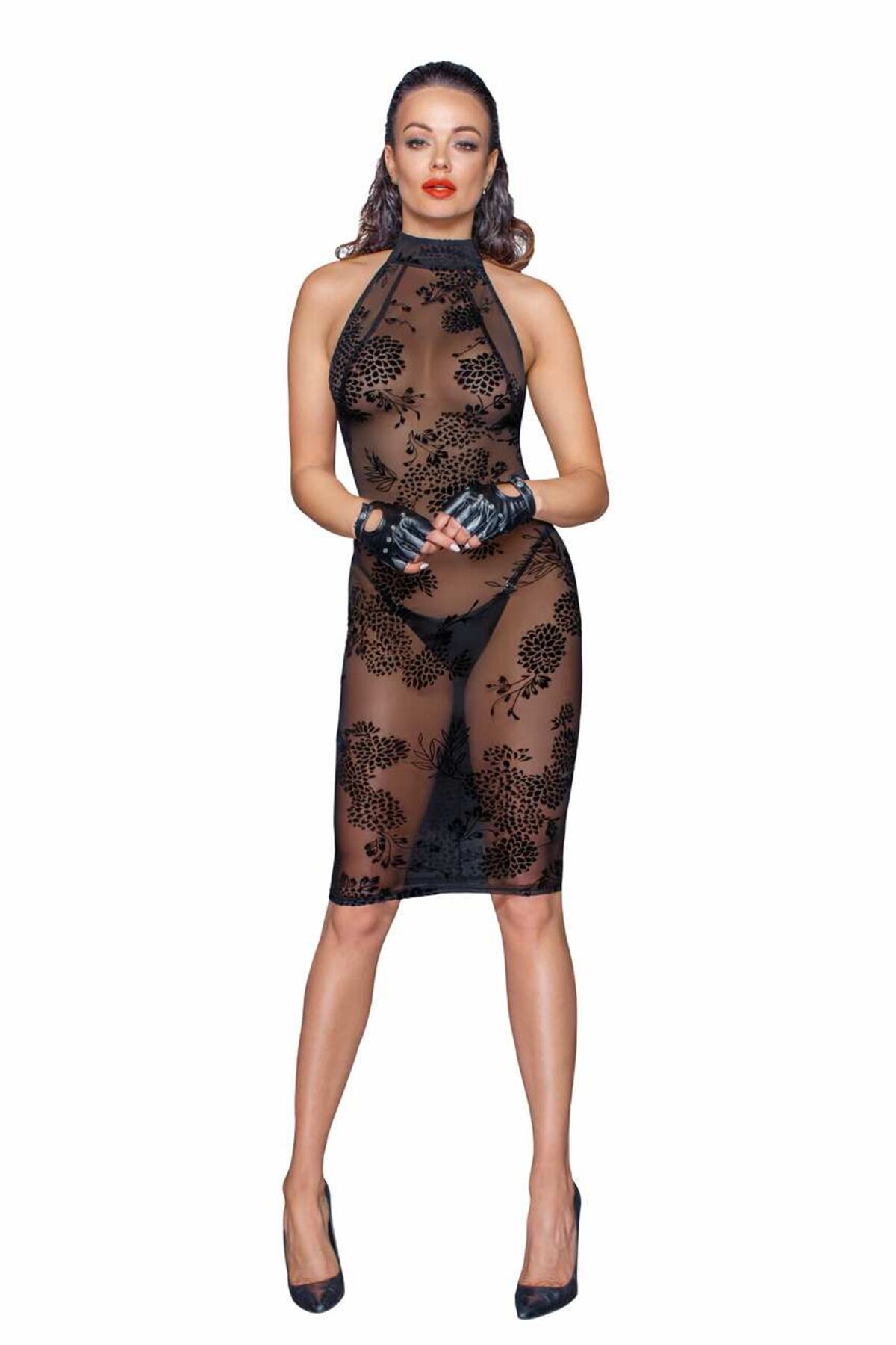 Сукня Noir Handmade F240 Midi tulle dress with velvet straps, XL - Зображення 3