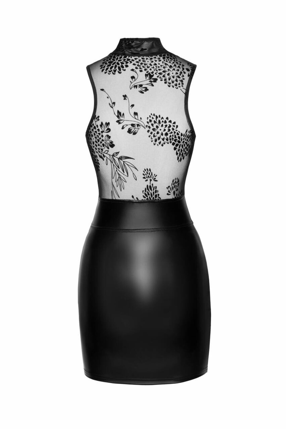 Сукня Noir Handmade F241 Short dress with powerwetlook skirt and tulle top, L - Зображення 6