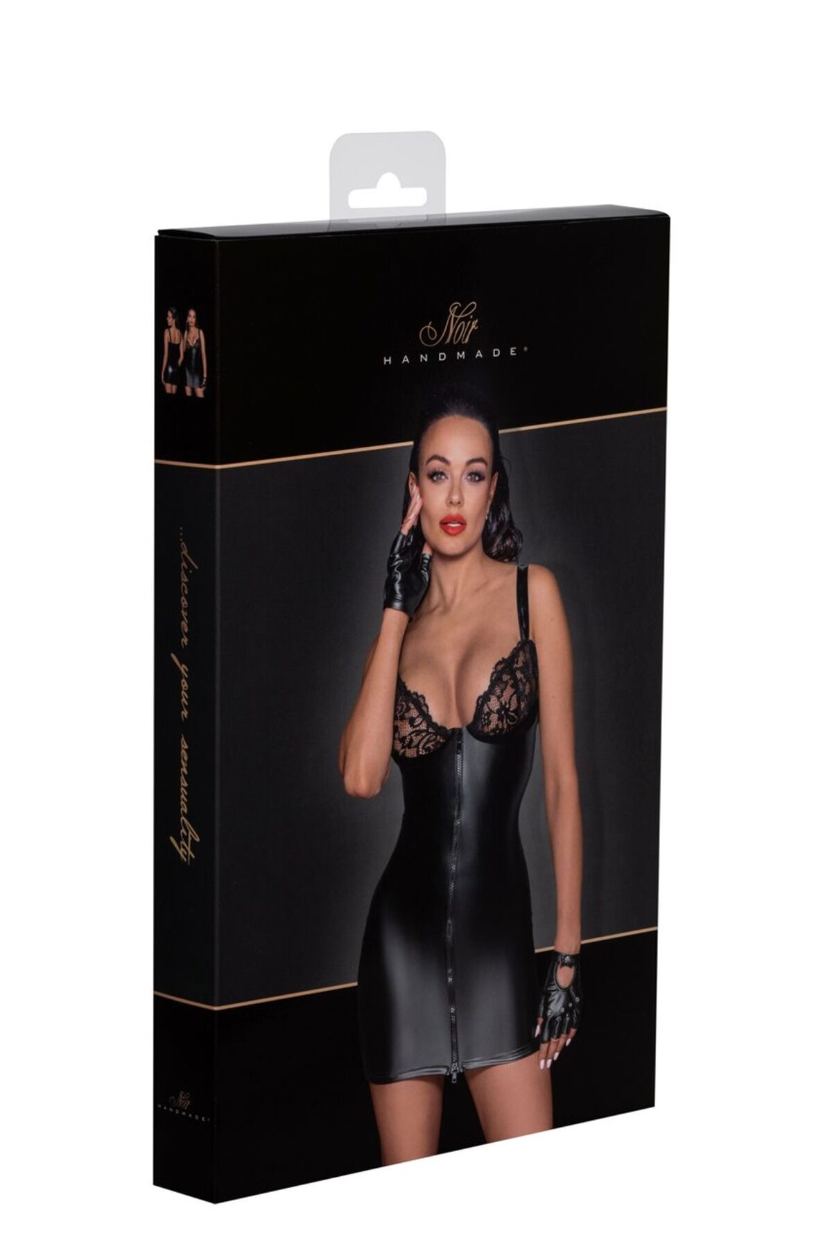 Сукня з мокрим ефектом Noir Handmade F254 Powerwetlook mini-dress, XL - Зображення 8