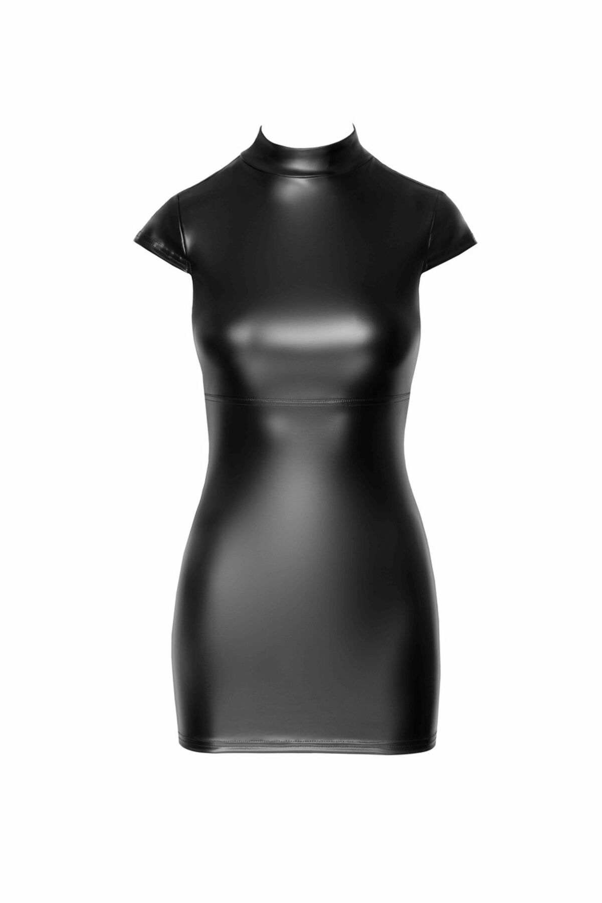 Сукня Noir Handmade F309 Fantasy, L, black, міні, під латекс, короткий рукав, шнурівка ззаду - Зображення 4
