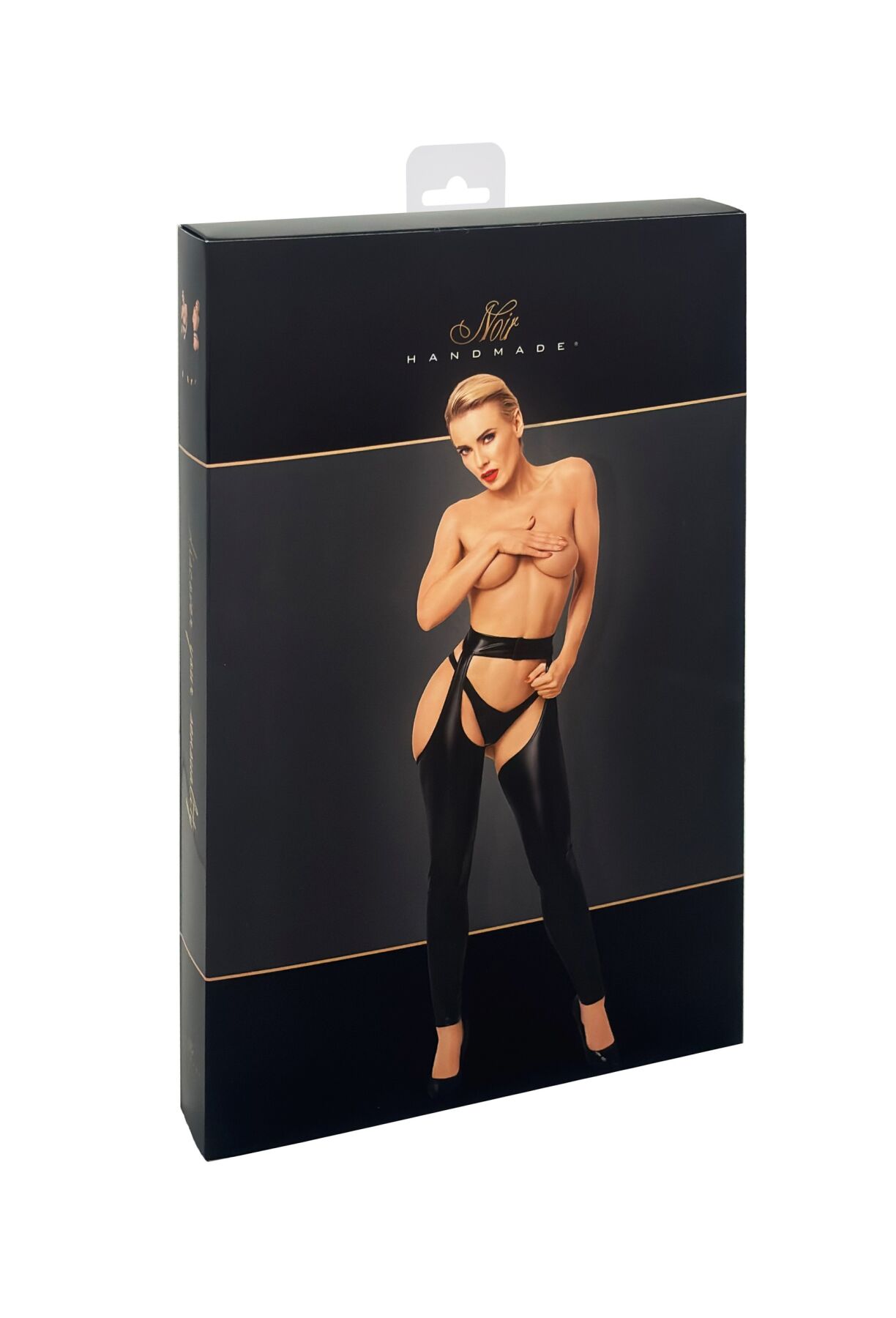 Легінси Noir Handmade F323 Rebel, M, black, під латекс, з відкритими стегнами та сідницями - Зображення 9