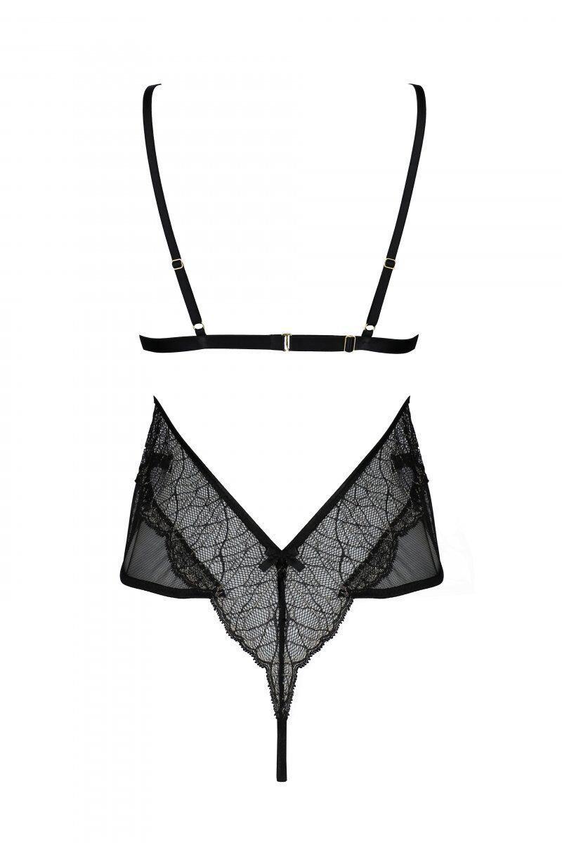 Боді Passion AMBERLY BODY black, L/XL, відкрита спина, низ стрінги - Зображення 4