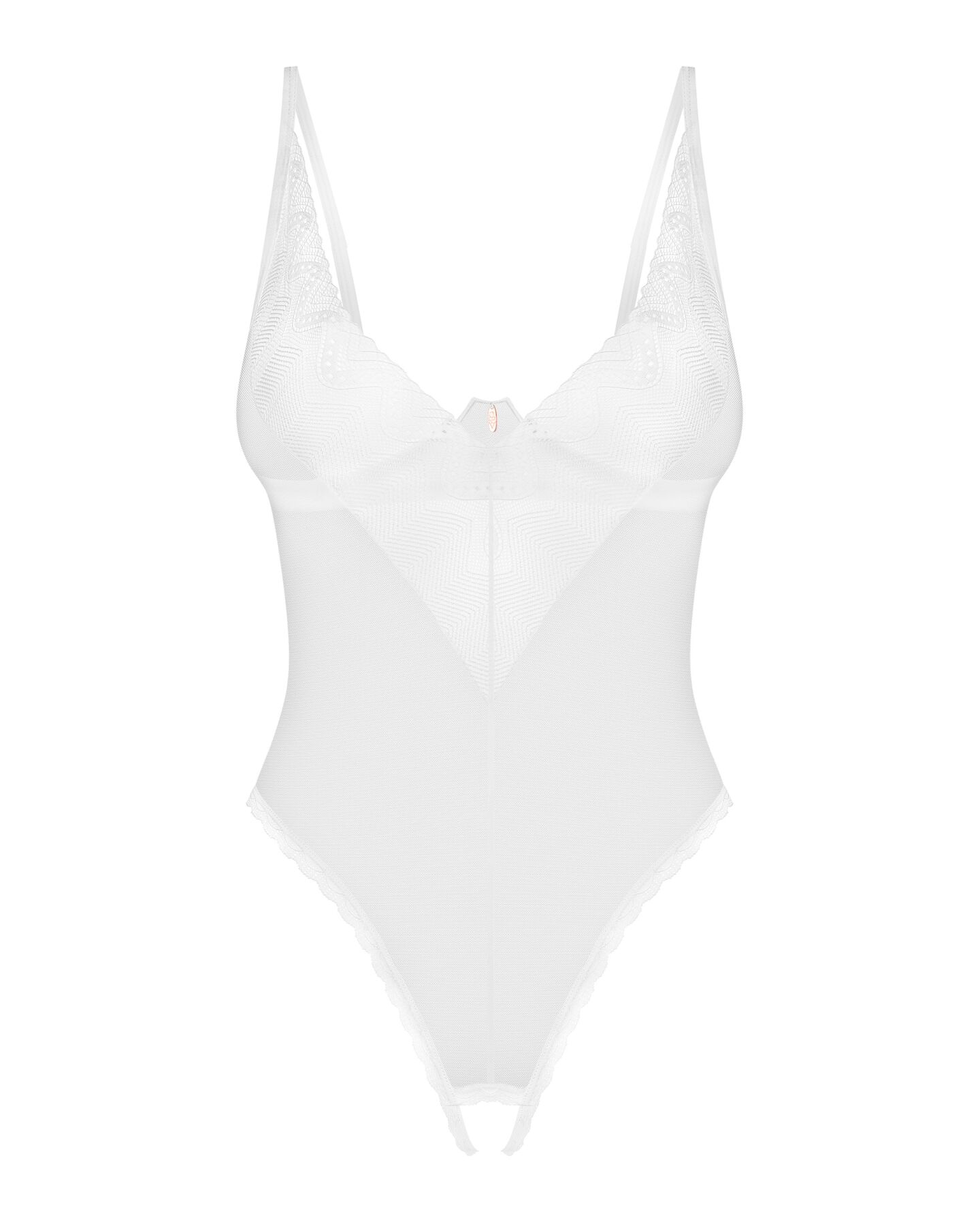 Боді з доступом Obsessive Alissium crotchless teddy, XS/S, ліф з м’якою чашкою, високі трусики - Зображення 3