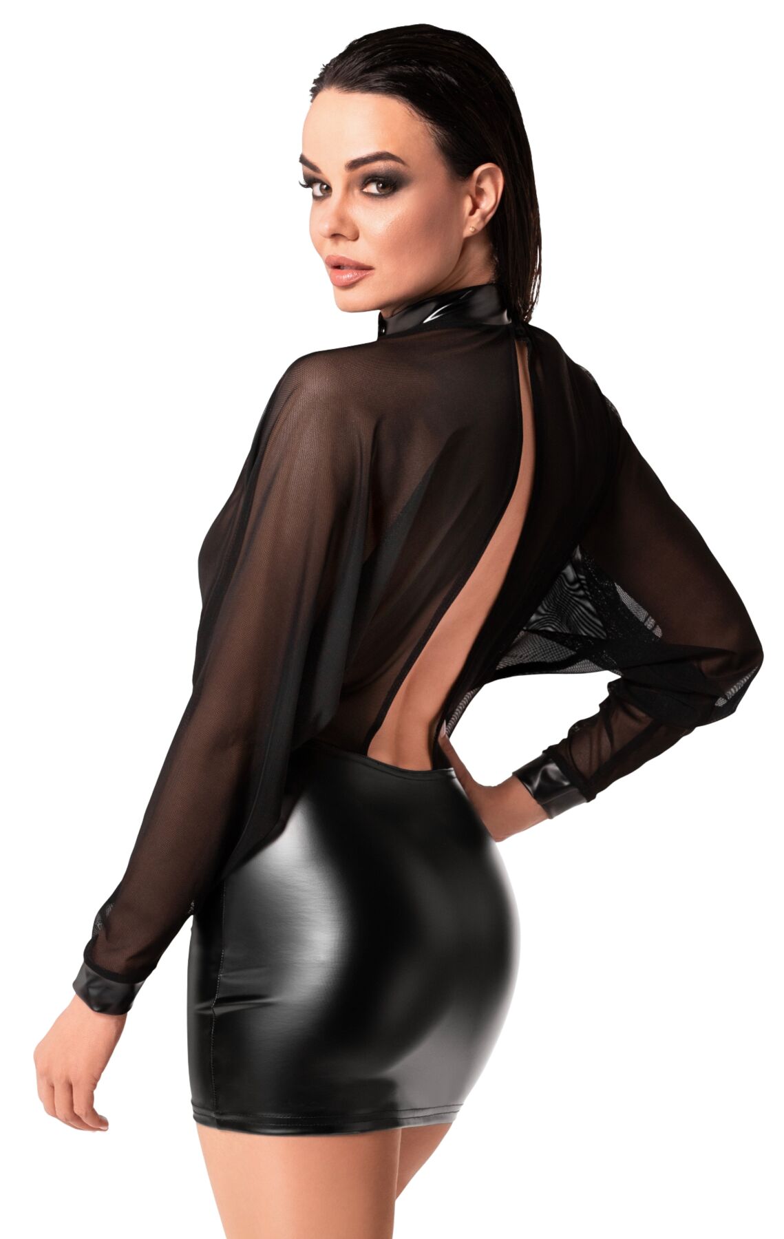 Сукня Noir Handmade F348 Powerwetlook and tulle dress - L - Зображення 3